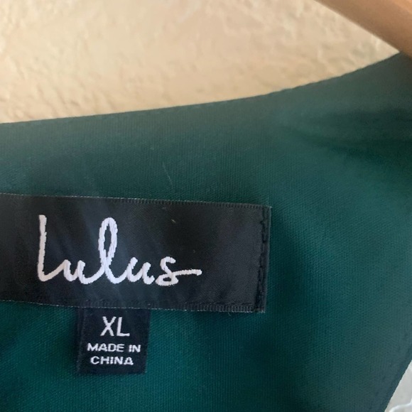 Lulus Sweet Expectations Emerald Green Ruffled Mini Dress XL - Picture 3 of 7